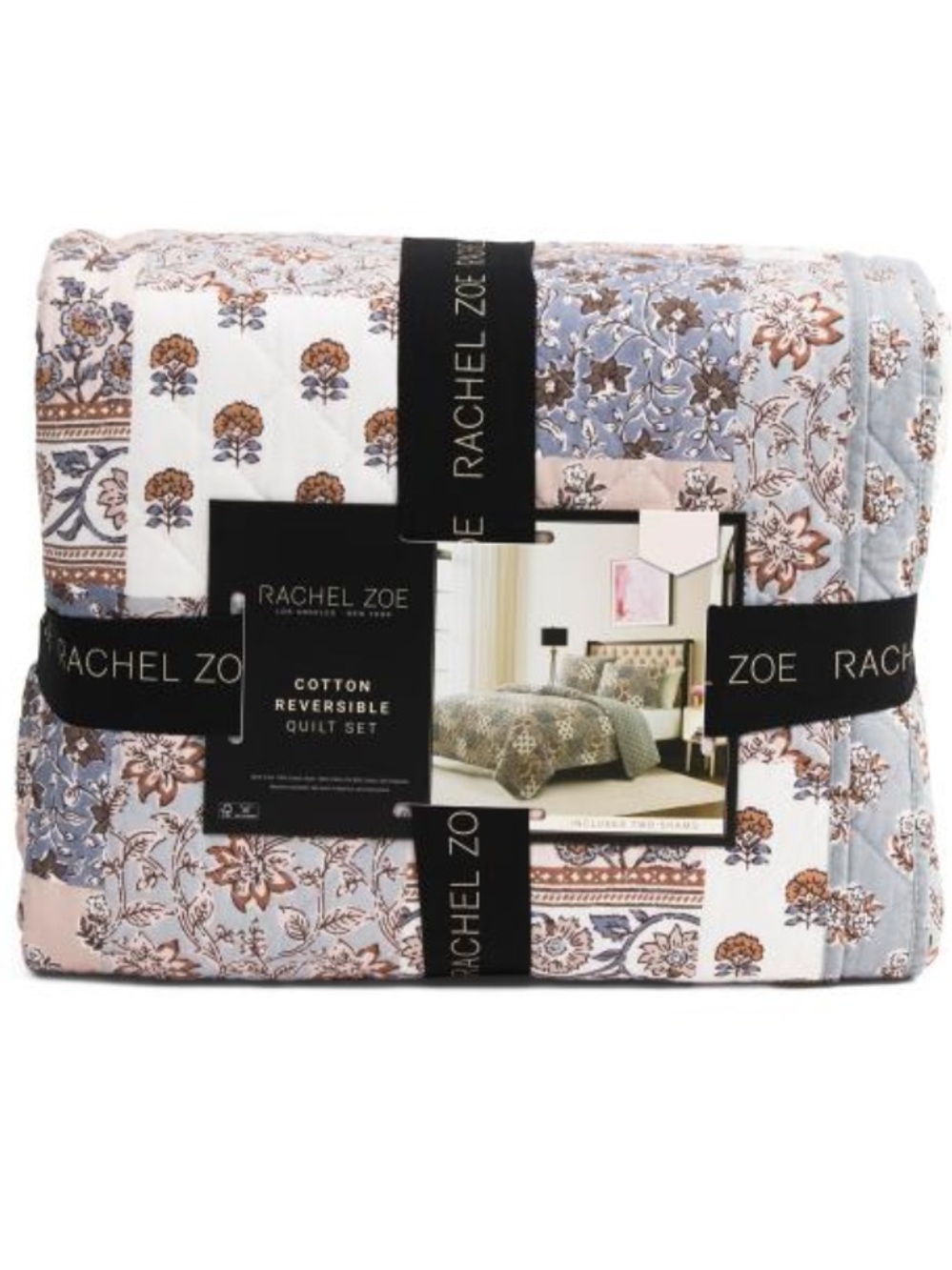 RACHEL ZOE cotton printed quilt set